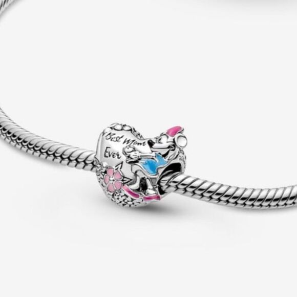 NWOT Pandora x Disney Best Mum Ever Minnie Mouse Heart Charm 791084C01 - Picture 3 of 15